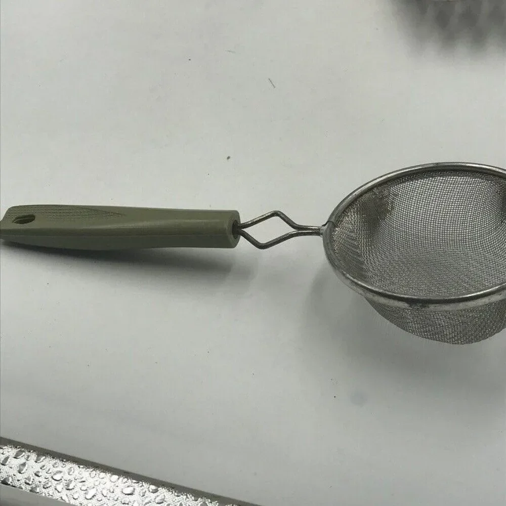 Vintage Chromium Plated Ekco USA Kitchen Utensil Lot Avocado Green Campbells S&P